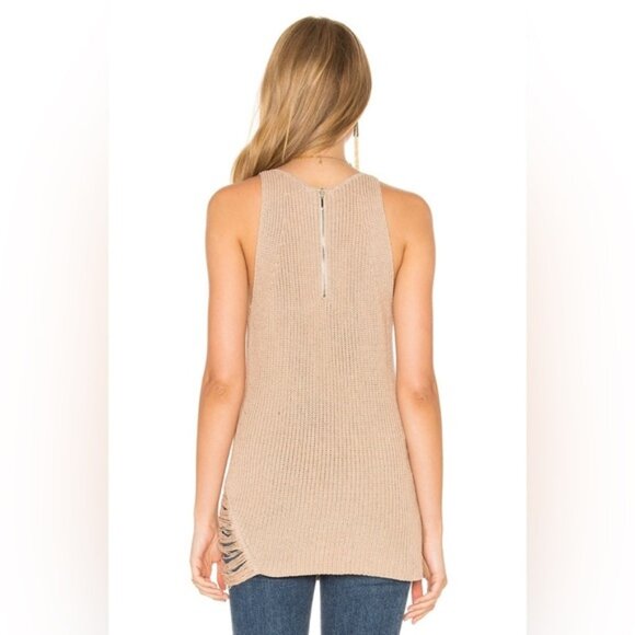 Anthropologie One Grey Day Victoria Top Sleeveless Knit Sweater Brown Latte XS - Picture 16 of 16
